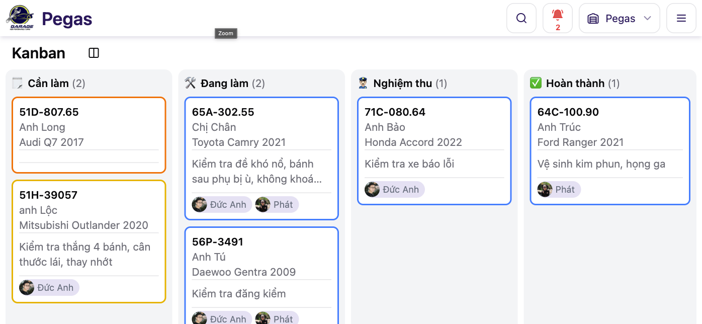 giao diện bảng Kanban mới trên điện thoại